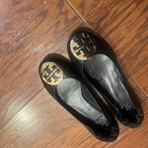 Tory Burch Patent Reva Flat